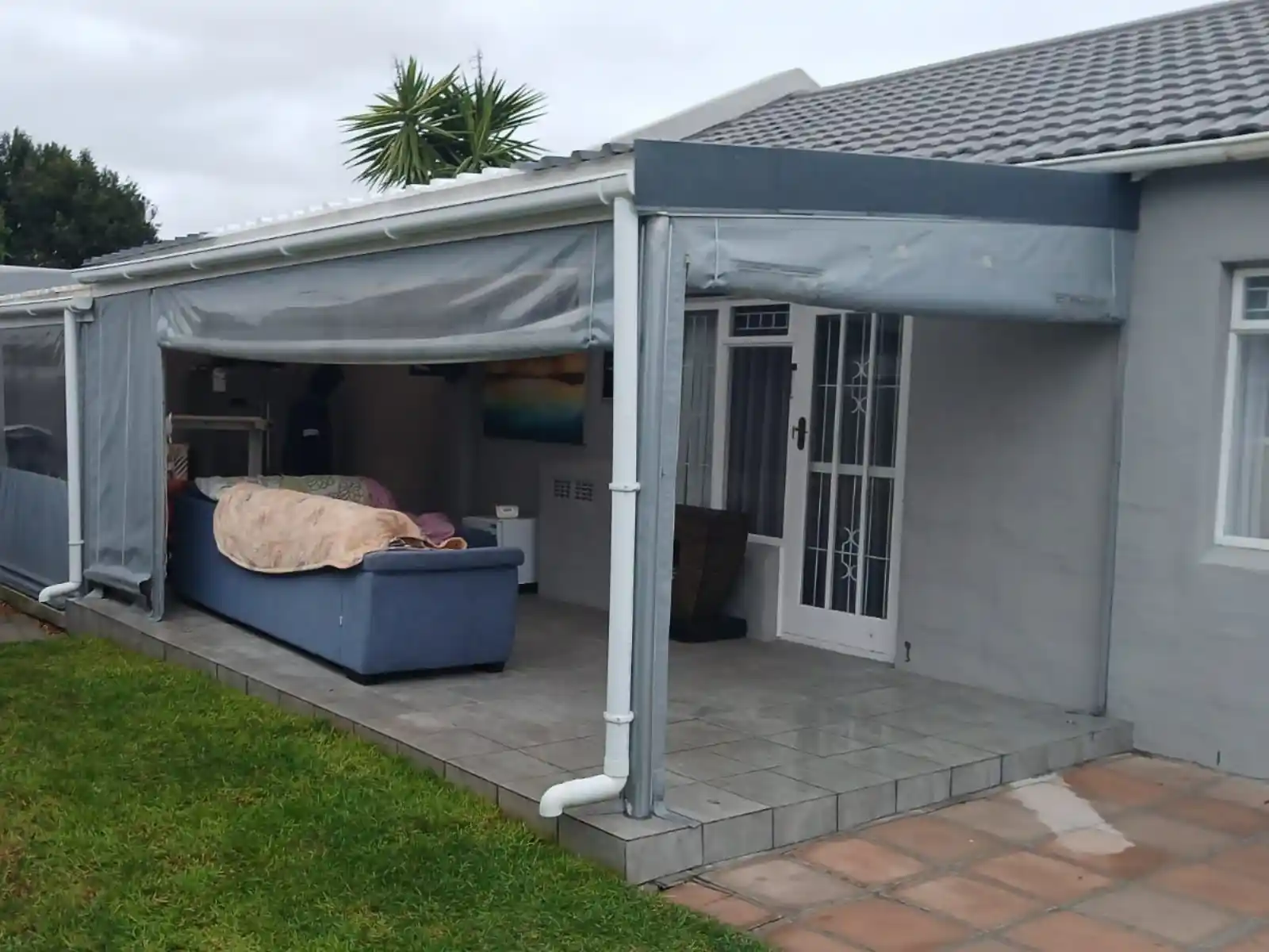 Awning after installation