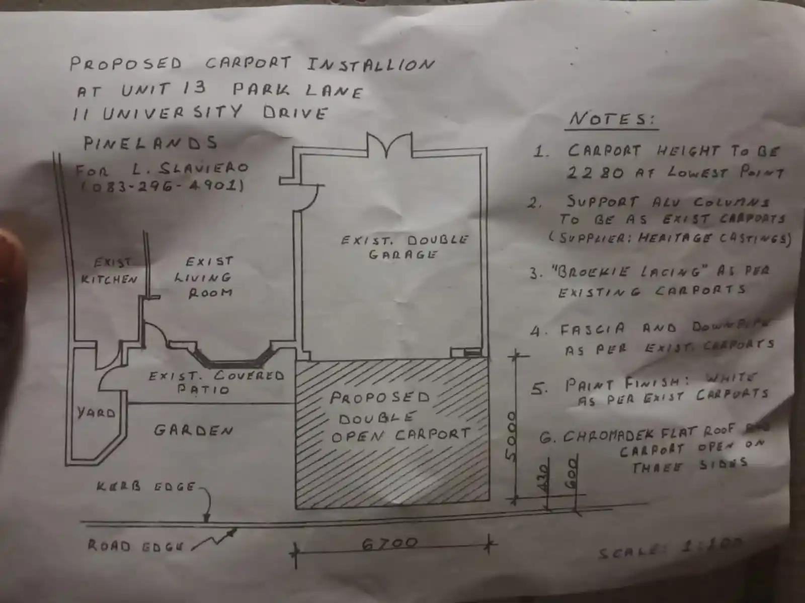 Carport Plan on Paper