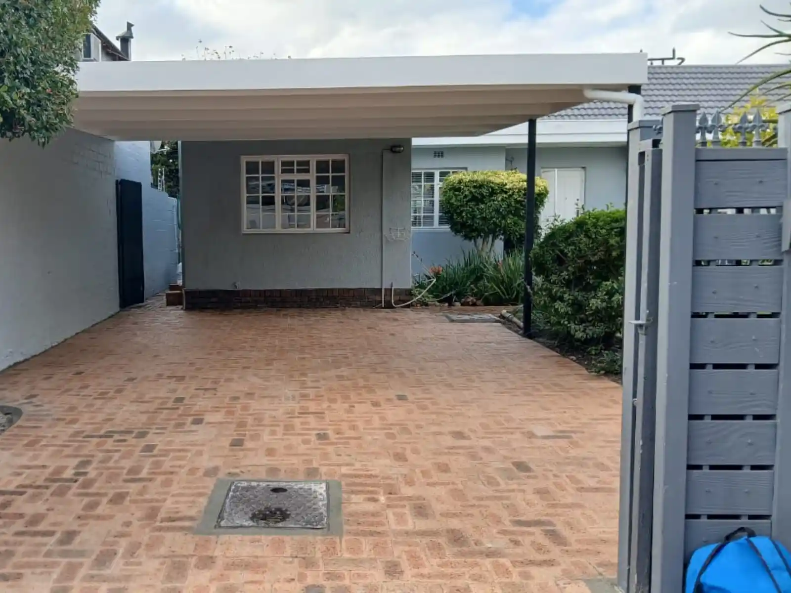 Completed Wooden carport constantia project after paving is done