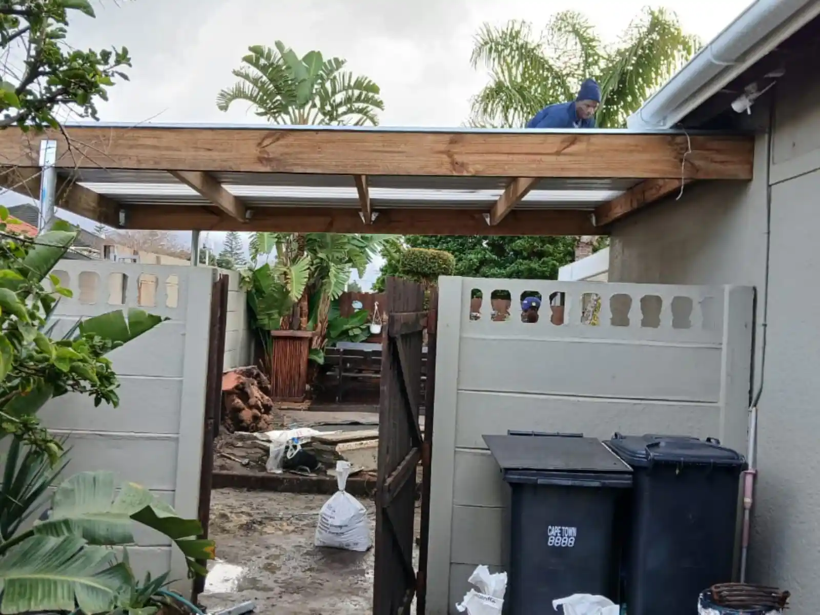 Completed backyard awning, Cape Town