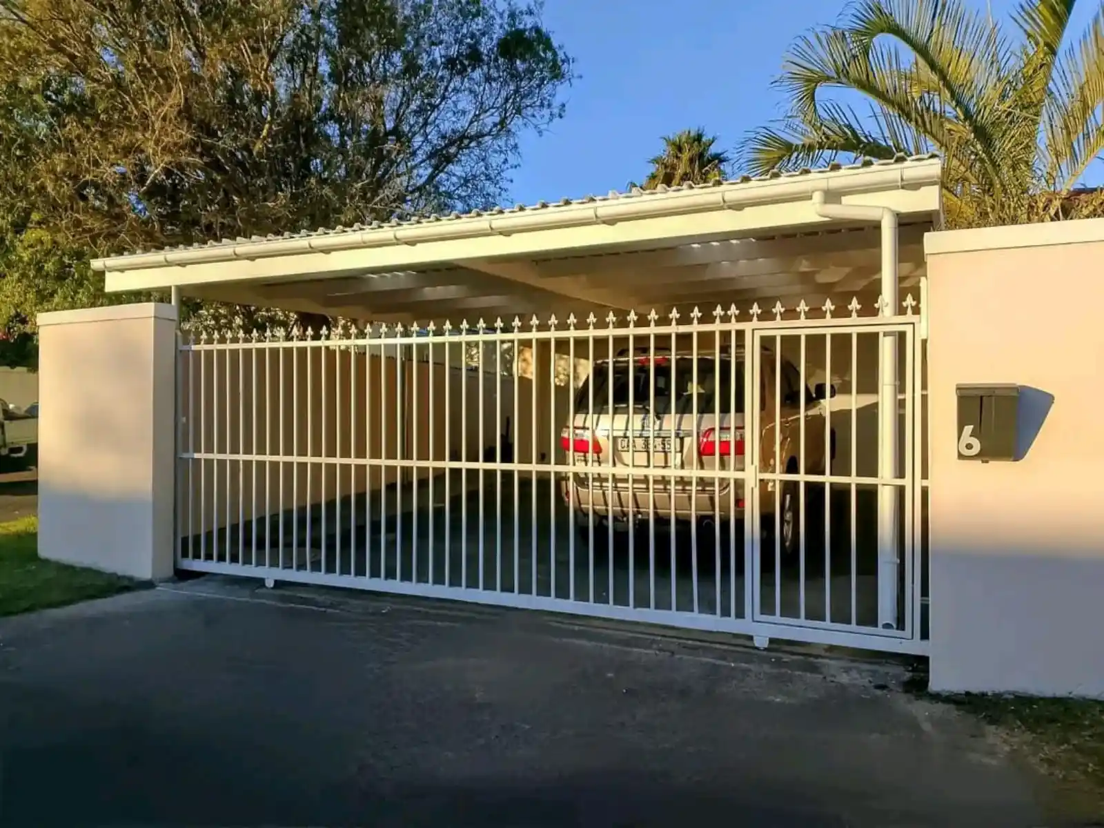 Completed patio covering structure, Cape Town