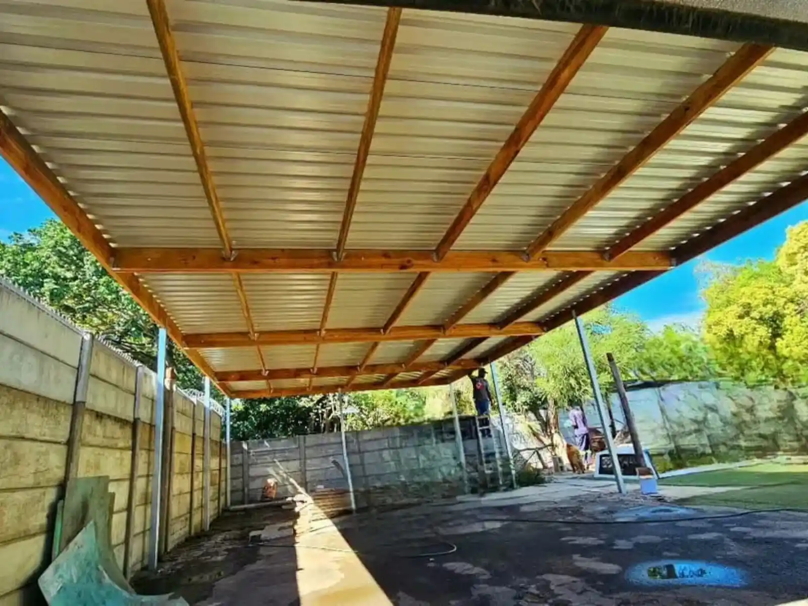 Completed patio cover, Cape Town