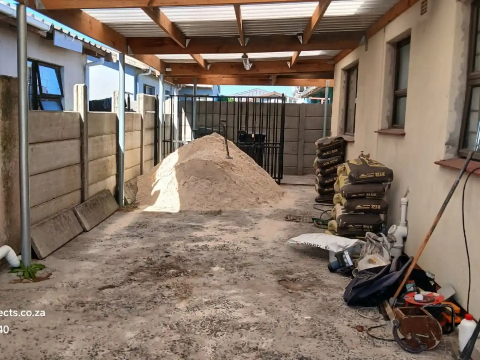 Wooden carport project, Strand